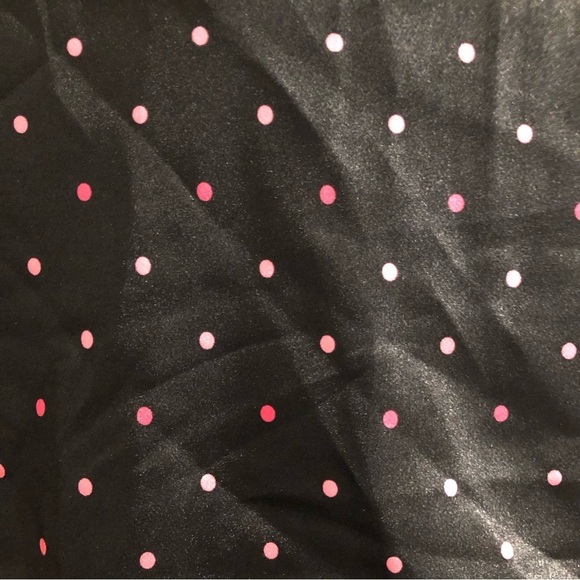Mercer &  Madison camisole polka dot black and pink adjustable straps SZ L - Picture 5 of 7